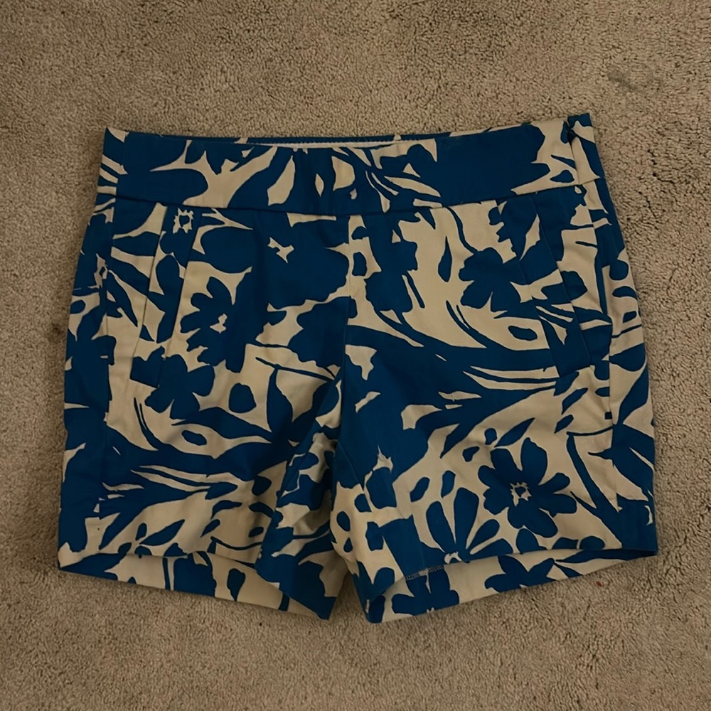 Crew blue floral print shorts